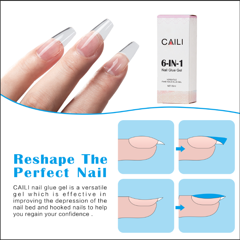 esmalte de gel 2023 cheap price super adhesive press on nails 15 ml UV glue gel for tips fast drying nail tip glue