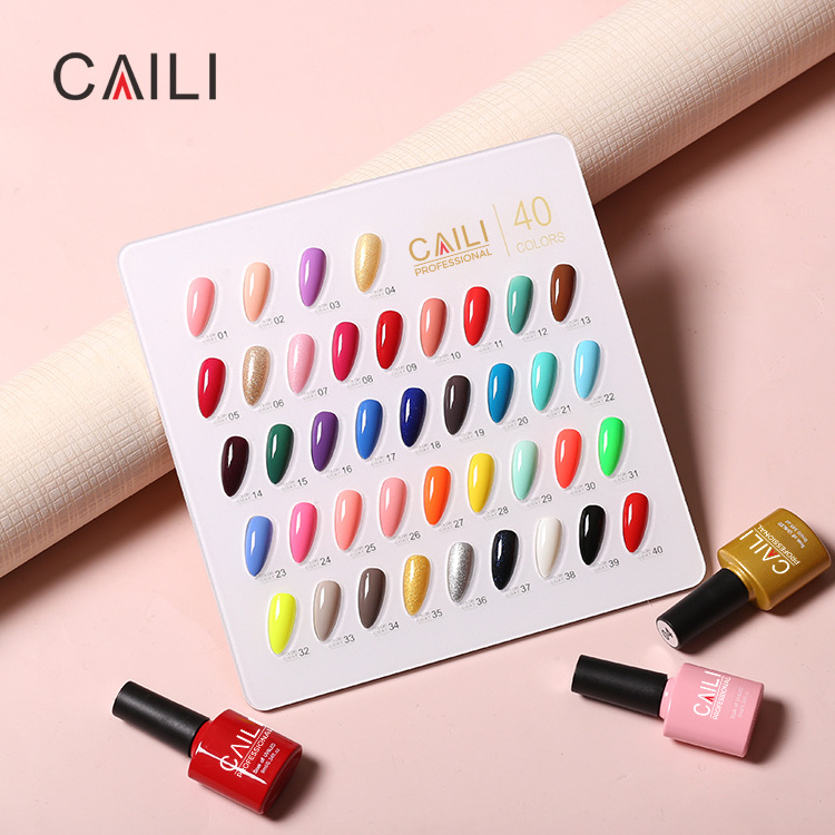 CAILI Nail Polish Gel Factory 40 Colors Nail Art Paint Gel Polish Manicure Soak Off Permanent gel nail kit