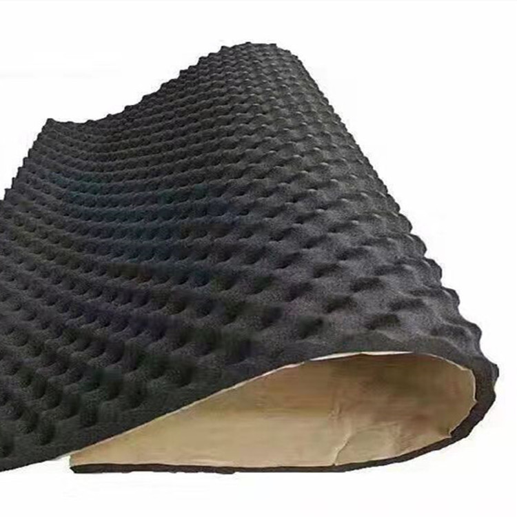 Acoustic Sound Deadening Thermal Insulation Foam Roll Self-Adhesive NBR Foam Egg Crate Pyramid Shape 20mm*0.5m*2.4m Per Sheet