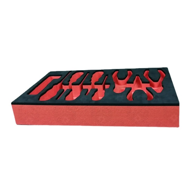 Custom Inserts Black Red Craft EVA Foam Packaging Tool Box EPE PU Foam Inserts Base