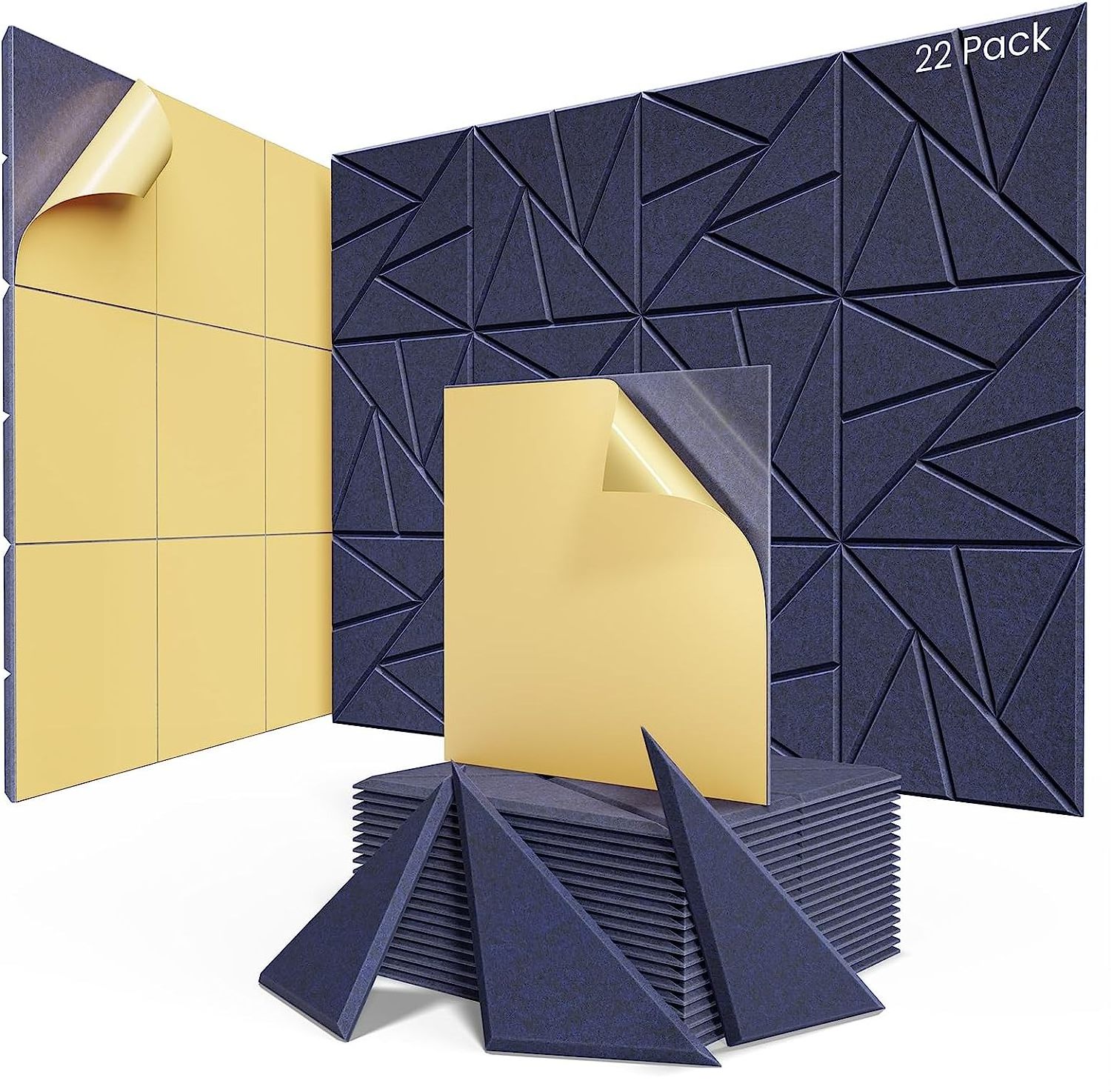 High Density Sound Proof Noise Deadening Acoustic Foam Sheet Self-adhesive Felt Acoustic Panels