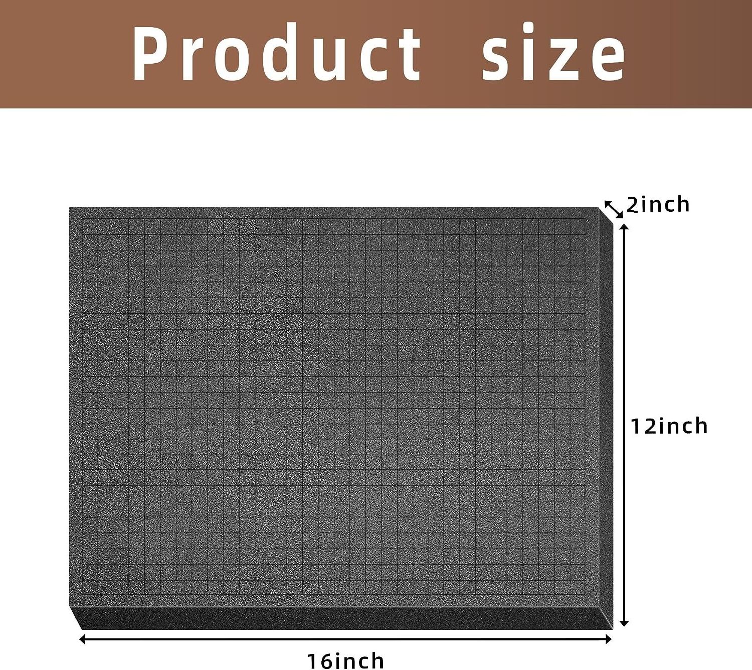 Pick And Pluck Foam- 16 X 12 X 2 Inch Pick Apart Foam Insert- Pluck Pre Cube Sheet Foam With Bottom Use Box Cases Storage Drawer