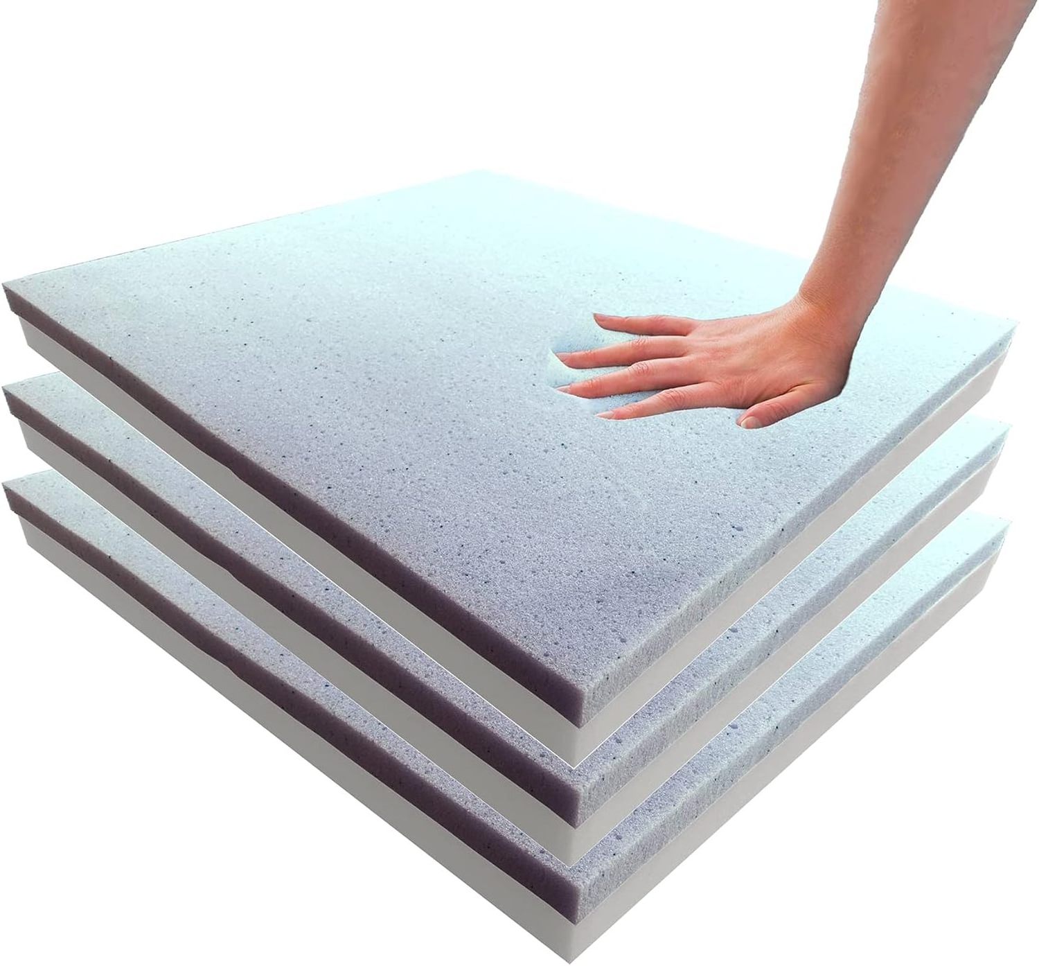 HD Upholstery Foam High Density Foam (Chair Cushion Square Foam for Dinning Chairs, Wheelchair Seat Cushion Replacement)