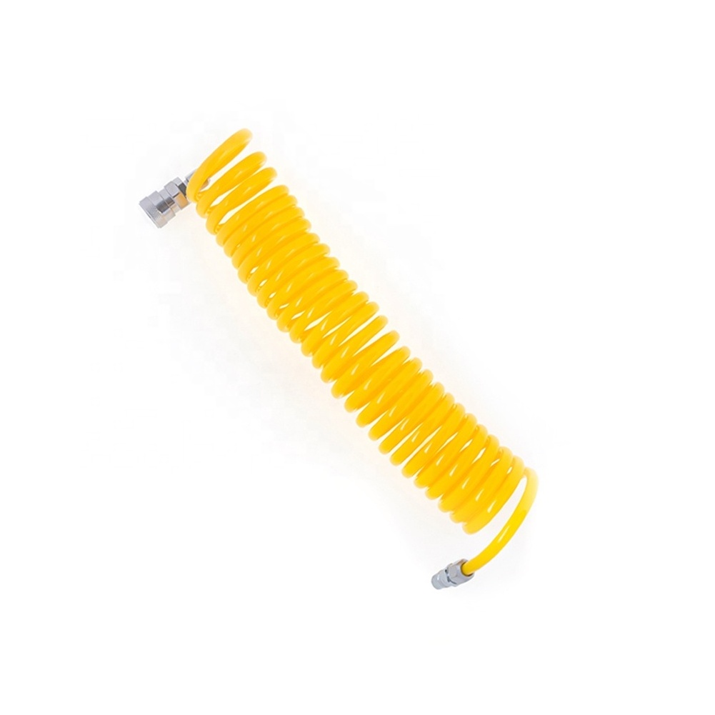 5*8 Polyurethane Recoil Air Hose With Air Fittings Connector Lightweight Pu Air Compressor tube Pneumatic Spring Spiral Hose