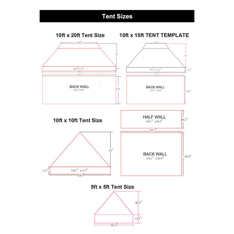 Custom Service Outdoor Waterproof 3X3 Folding Tent Gazebo 10X10 Ft Pop Up Canvas Tent Trade Show Tent