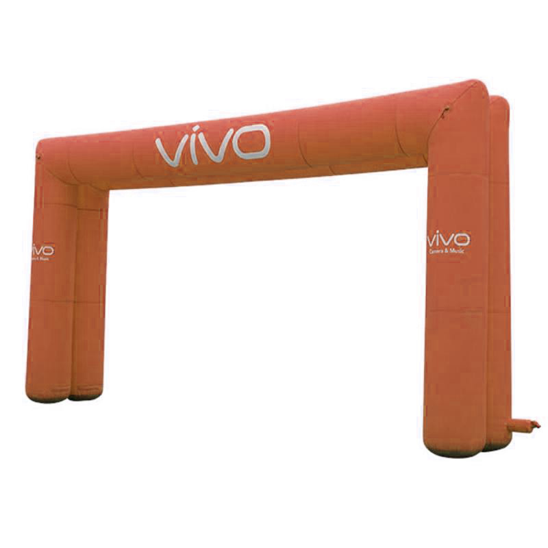 Customized logo outdoor advertising  finish line rainbow inflatable arch