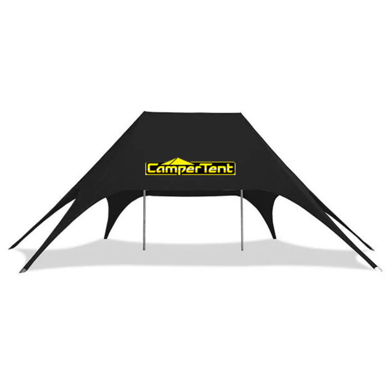 Customize 600D Polyester Twin Black Star Shaped Shade Party Canopy Tent