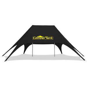 Customize 600D Polyester Twin Black Star Shaped Shade Party Canopy Tent