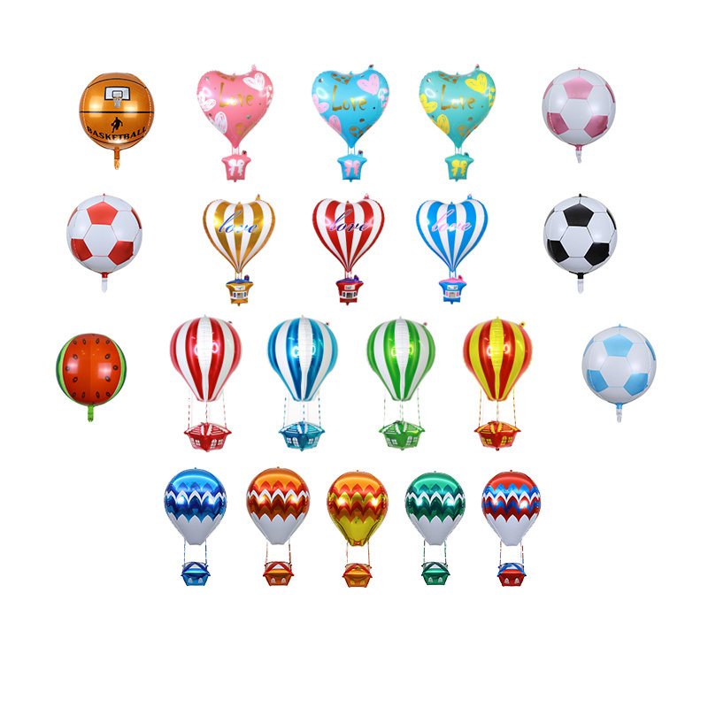 hot air balloon decoration 22inch 4D Football Soccer Basketball Foil Balloons Helium Globos Baby Shower Birthday Party