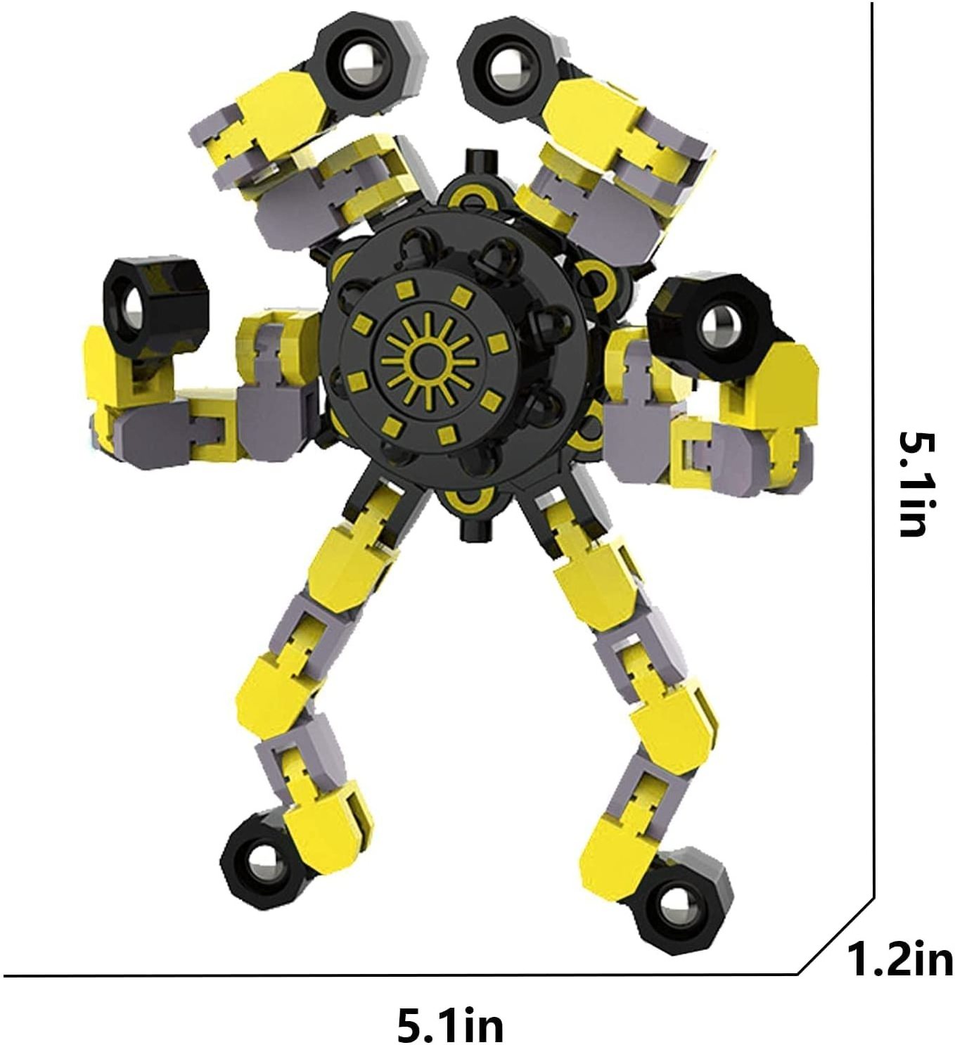 AMZ Hot Robot Toy DIY Deformation Robot Deformed Mechanical Spiral Twister Fingertip Decompression transformable spinner