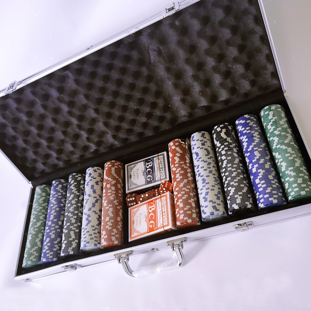 Wholesale Customized logo cheap Aluminum 500 Poker Chip Case set poker chips