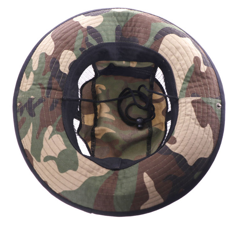 Hunting Fishing Hiking Outdoor Crimping Cool Mesh Brim Camo Boonie Bucket Hat