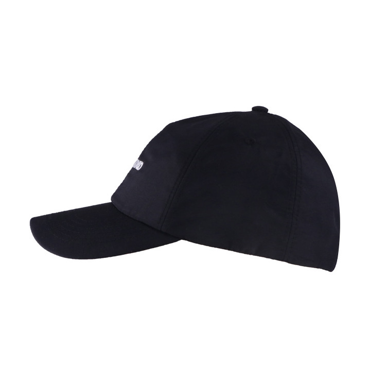 Custom High Quality Fashion Men Plastic Snap Black Polyester Baseball Caps