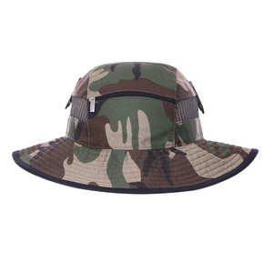 Hunting Fishing Hiking Outdoor Crimping Cool Mesh Brim Camo Boonie Bucket Hat