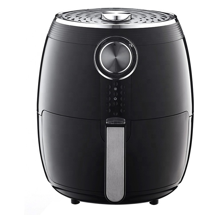 Good MOQ LED display 4L Aluminum PTFE round shape air roaster electric air fyrer fryer