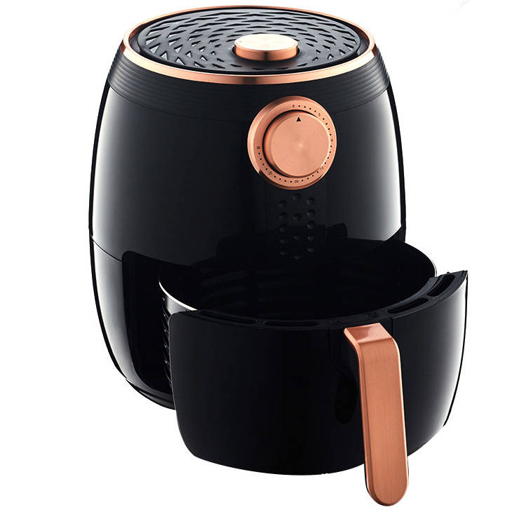 Good MOQ LED display 4L Aluminum PTFE round shape air roaster electric air fyrer fryer