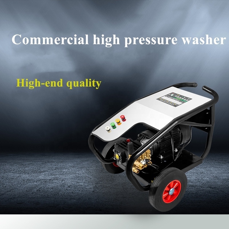 industrial heavy duty electric 200bar 3000 psi 4kw power cleaning  pressure washer for carwash with wheel