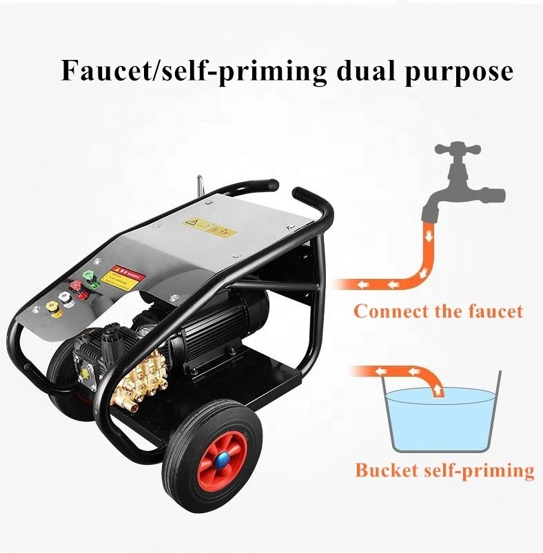 industrial heavy duty electric 200bar 3000 psi 4kw power cleaning  pressure washer for carwash with wheel