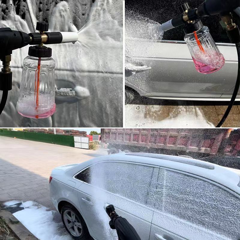 2024 top selling auto detailing car wash products custom logo wide neck clear foam cannon with attachment