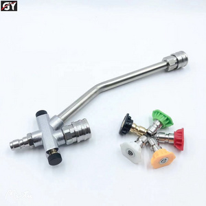 2024 New Design high pressure cleaning free switch 2 in 1 double valve extension rod  car washer foam lance gun