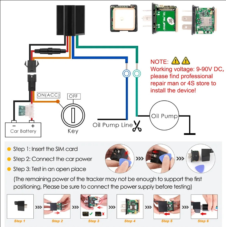 Car Motorcycle Anti Theft GPS Tracker Relay with free APP Tracking Platform Mini car locator gps tracker