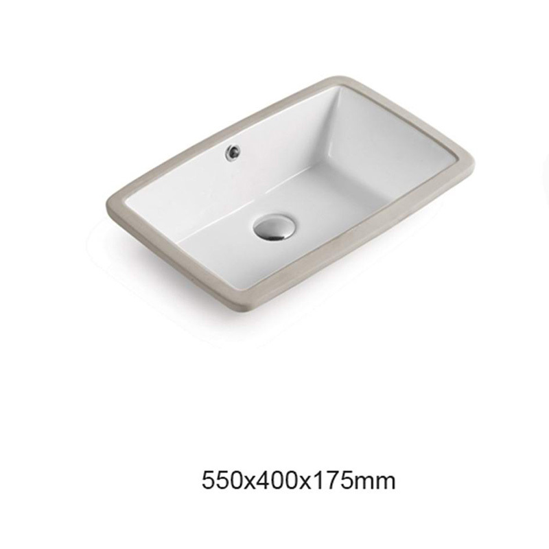 Ceramic sink, undercounter wash basin, square washing sink