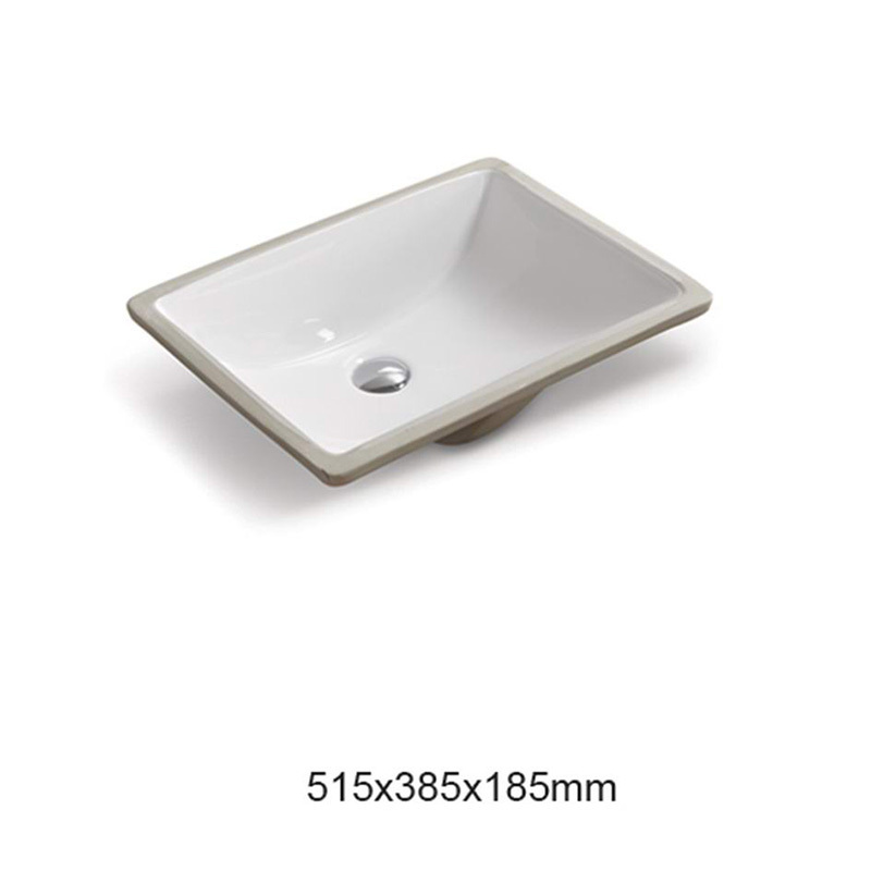 Ceramic sink, undercounter wash basin, square washing sink