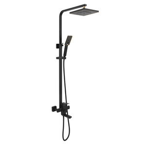 Blackened Brass Bath Shower Faucet with Matte black for bathroom