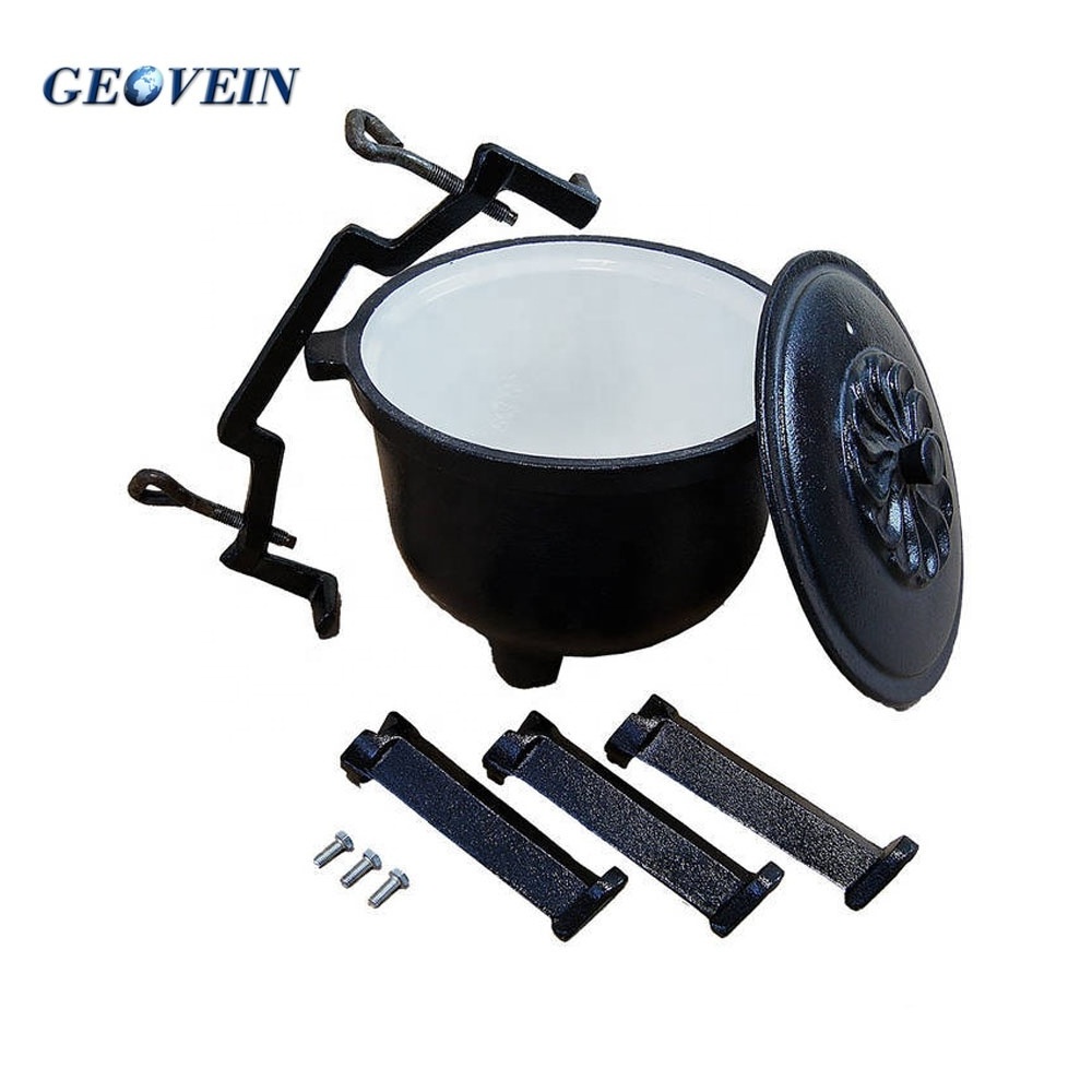 4L/7L/10L/15L Wholesale Three Legged Cast Iron Camping Pressure Cooker