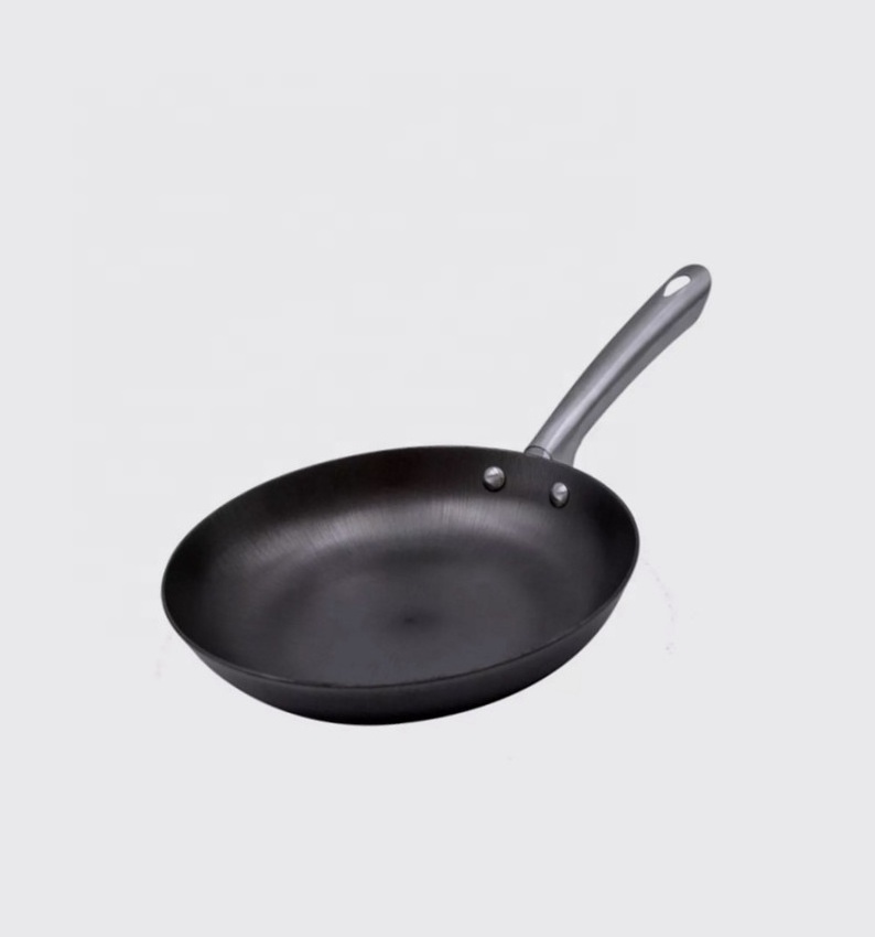 Light Weight Pre-Seasoned Non-Stick  Cast Iron Skillet And Wok With Stainless Steel Handle