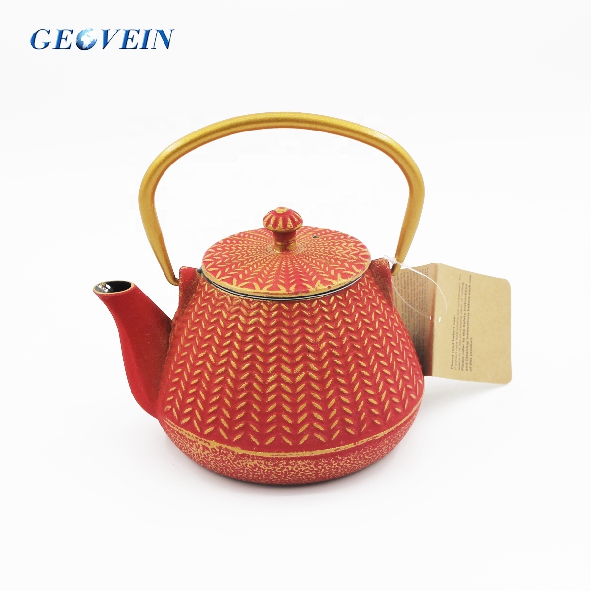 2024 New Promotion Gift Coffee Pot Kettle Enamel Chinese Cast Iron Tea Pot with infuser