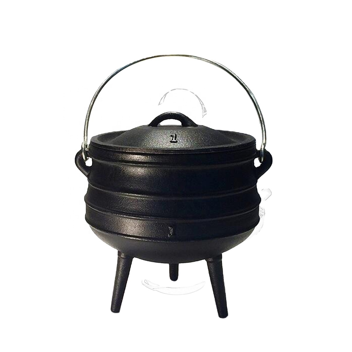 Cast Iron Big Cauldron/ Potjie Pot Camping Kettle/ Open Fire Cook Pot