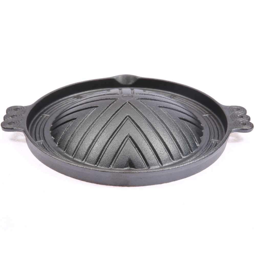 Thailand Pot Round Pre-seasoned Cast Iron Mookata Grill Pan