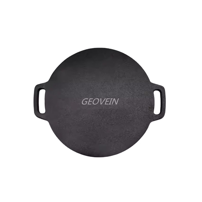 Heavy Duty Pre-seasoned Cast Iron Dosa Tawa Roti Pan Round Baking Stone Crepe Pan Cooking Griddle