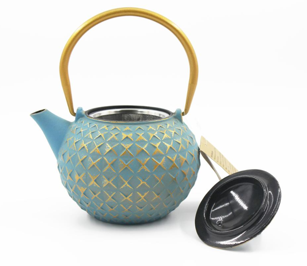 Hot selling Chinese Customized Cast Iron Teapot Tea Kettle pot with Stainless Steel Infuser