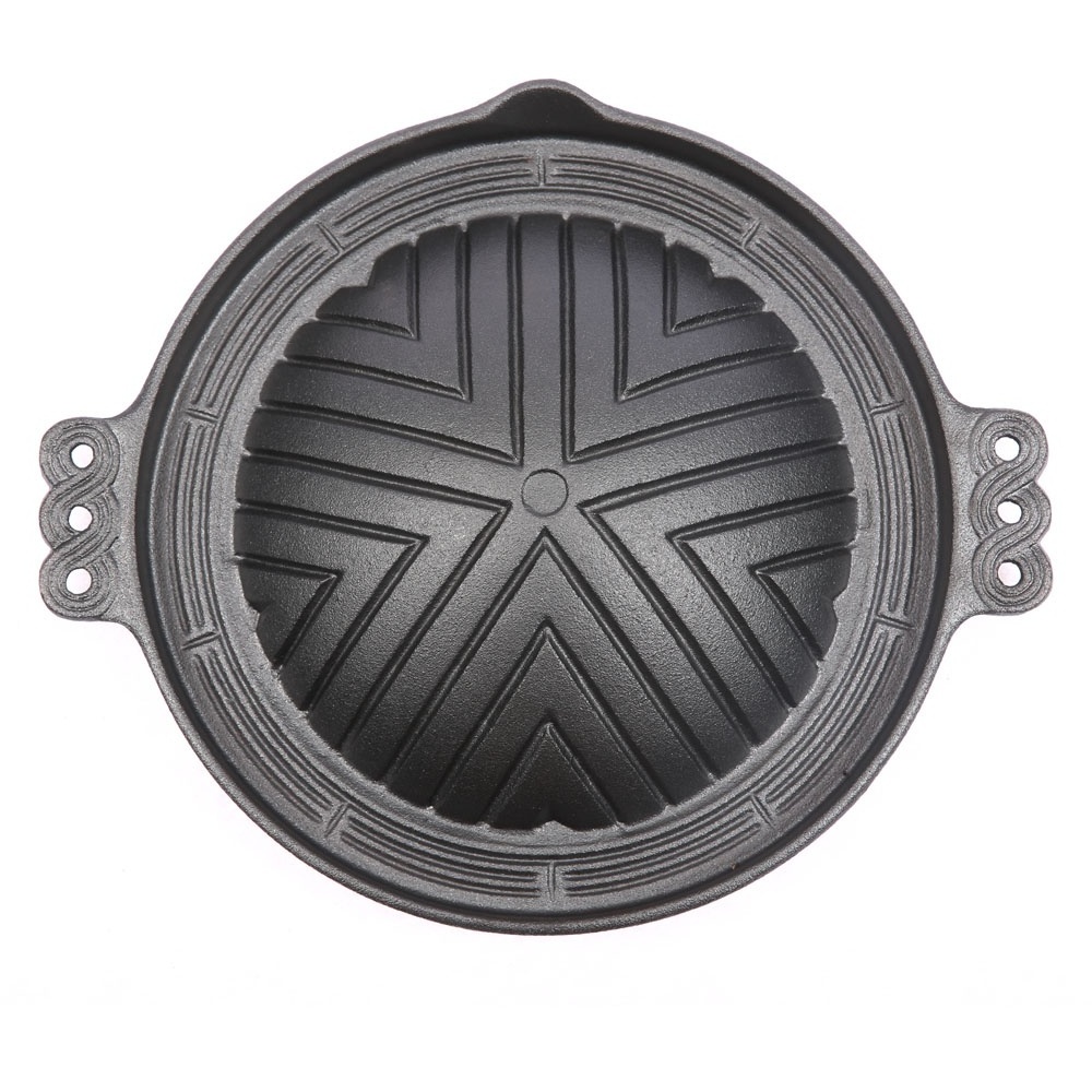 Thailand Pot Round Pre-seasoned Cast Iron Mookata Grill Pan