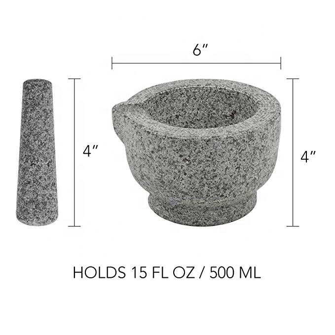 Factory price granite mortar and pestle set kitchenware natural stone marble grinder