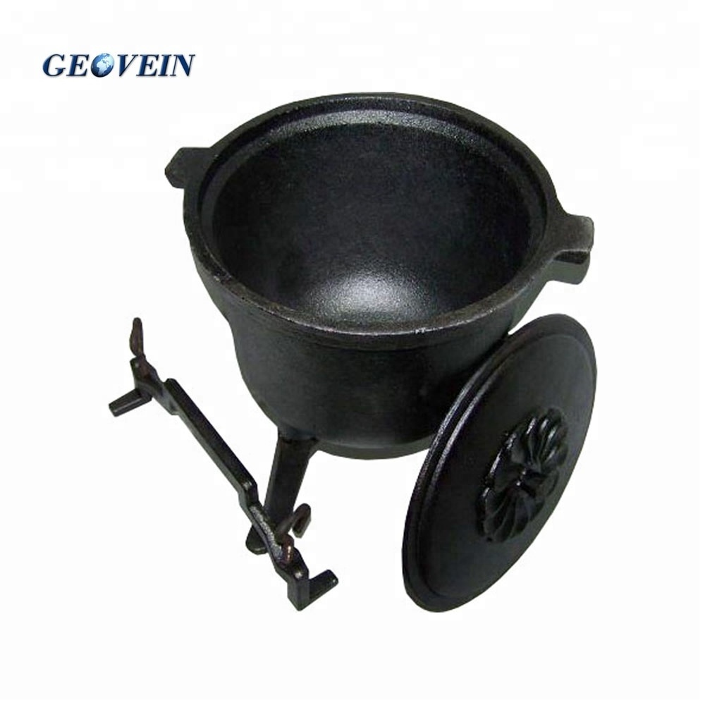 Cast iron Camping Pressure Cooker Three Legs Pot