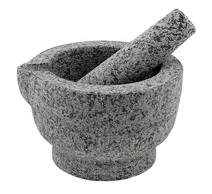 Factory price granite mortar and pestle set kitchenware natural stone marble grinder