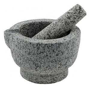 Factory price granite mortar and pestle set kitchenware natural stone marble grinder