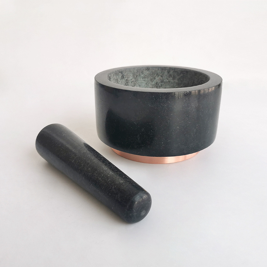 Pestle and Mortar Natural Granite Hand Carved Solid Stone Grinder Bowl Heavy Duty Large Mortar And Pestle Set