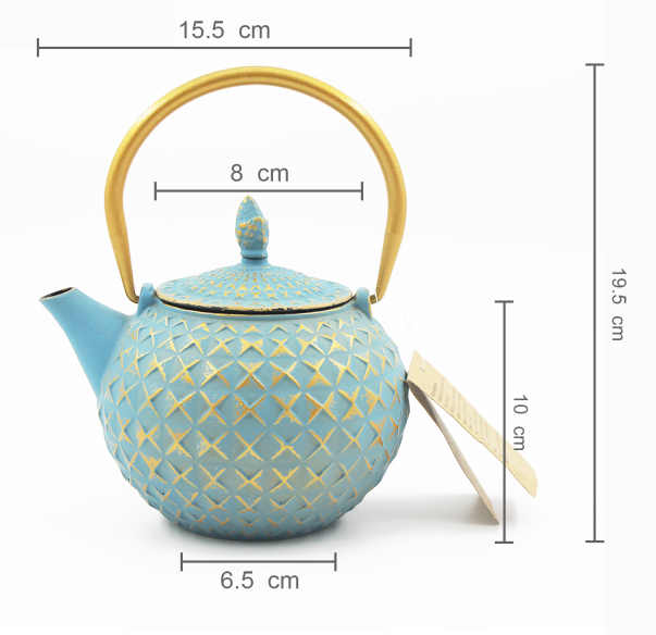 Hot selling Chinese Customized Cast Iron Teapot Tea Kettle pot with Stainless Steel Infuser