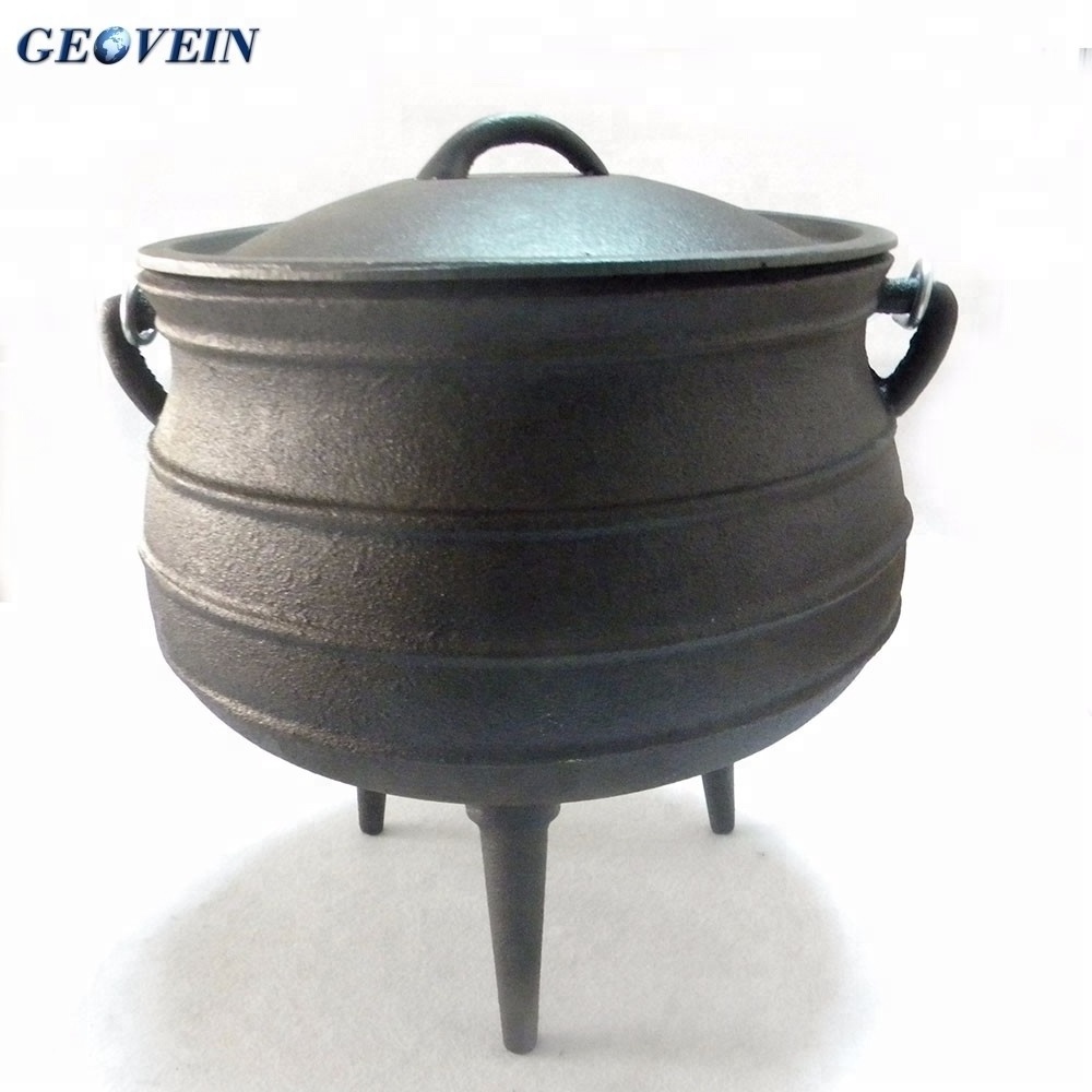 Cast Iron Big Cauldron/ Potjie Pot Camping Kettle/ Open Fire Cook Pot