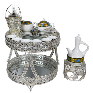 habesha new arrival high quality ethiopian metal rekebot coffee table with 17pcs coffee set