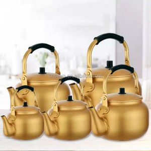 yellow aluminum teapot lightly boil water pot korean rice jug household gas kettle warm jug golden kettle gold color