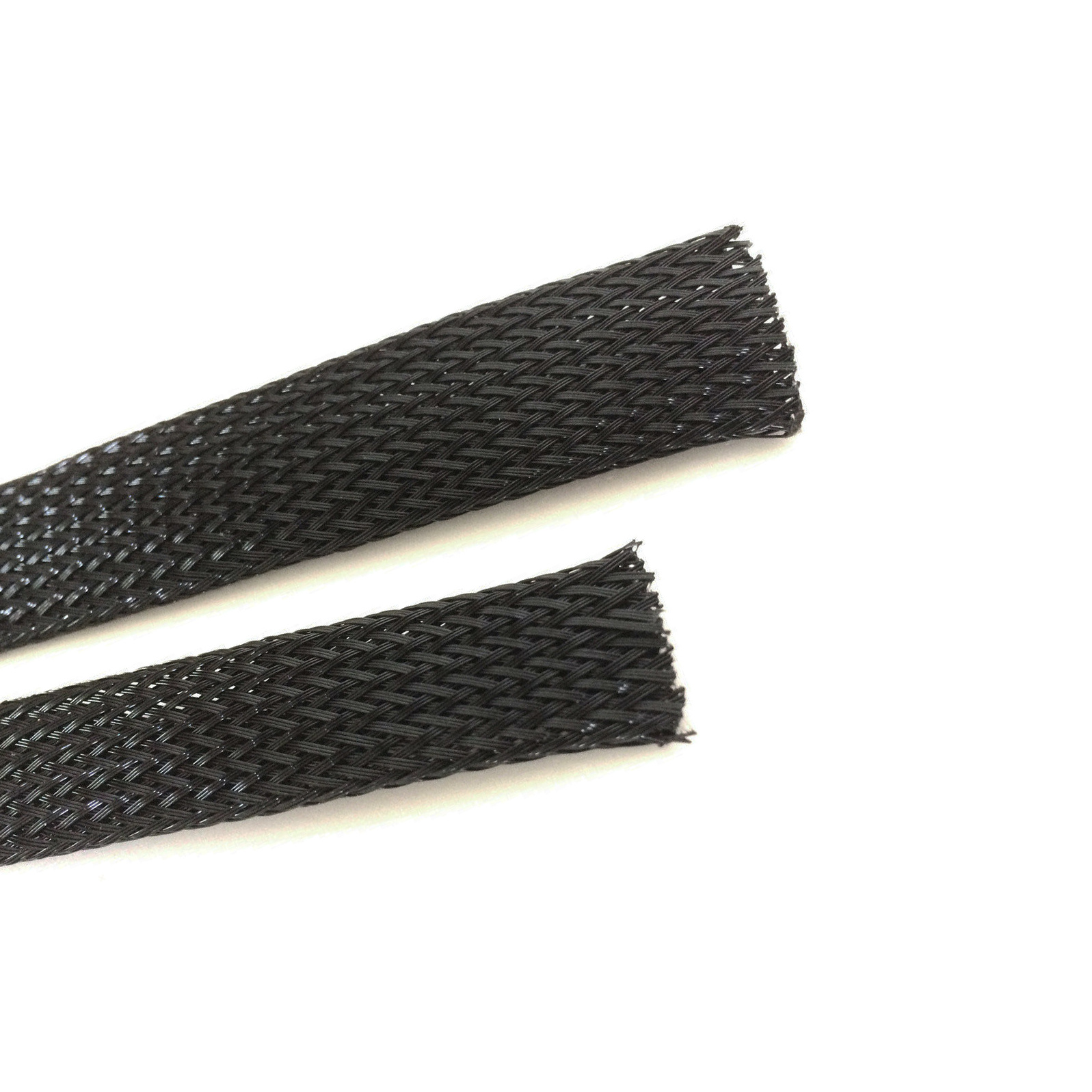 Black Braided Expandable Cable Loom Auto Harness Wire Sleeving Sheathing