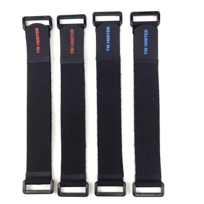 Custom logo hook and loop fastening tape adjustable nylon hook and loop strap cable ties with plastic buckle