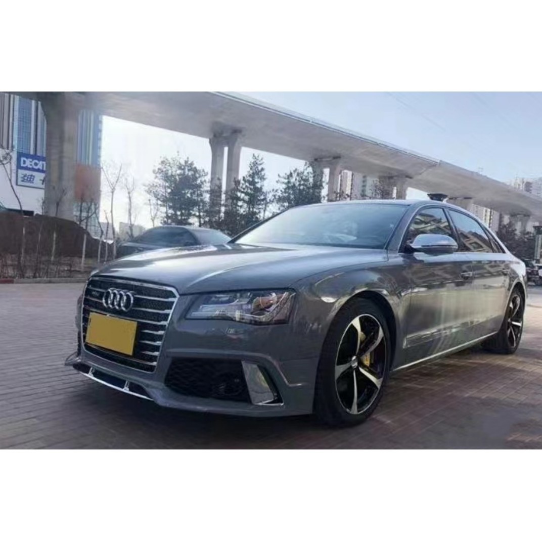 Audi A8 S8 2011-2018 to RS8 2011-2018 car body kit with w12 rs8 grille front bumper complete with grille front lip