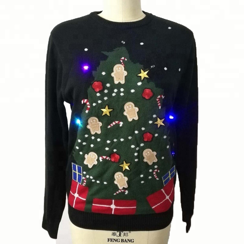 wholesale custom xmas funny knitted ugly christmas  jumper sweater unisex