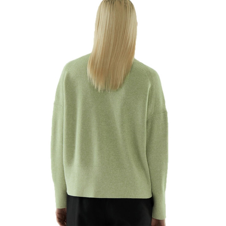 LP cardigan korean crop long sleeve green sweater women button with pocket